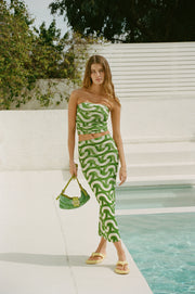 This is an image of Clyde Mesh Skirt in Sublime - RESA featuring a model wearing the dress