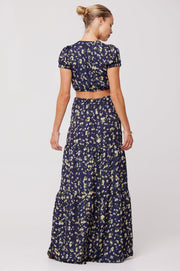 This is an image of Daisy Top in Midnight - RESA featuring a model wearing the dress