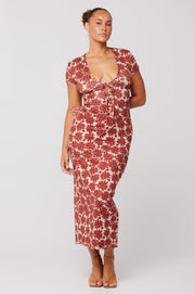 This is an image of Farrah Dress in Dolce - RESA featuring a model wearing the dress