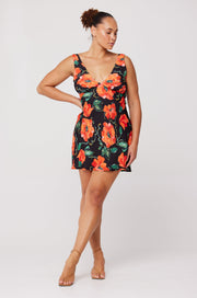 This is an image of Frankie Mini in Poppy - RESA featuring a model wearing the dress