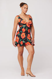 This is an image of Frankie Mini in Poppy - RESA featuring a model wearing the dress