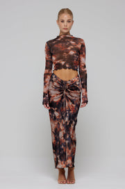 This is an image of Ida Top in Onyx - RESA featuring a model wearing the dress