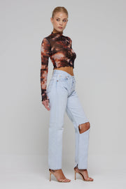 This is an image of Ida Top in Onyx - RESA featuring a model wearing the dress