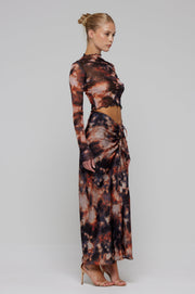 This is an image of Ida Top in Onyx - RESA featuring a model wearing the dress