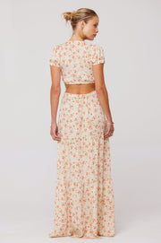 This is an image of Jamie Skirt in Wildflower - RESA featuring a model wearing the dress