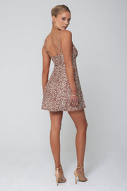 This is an image of Joelle Mini in Dallas - RESA featuring a model wearing the dress