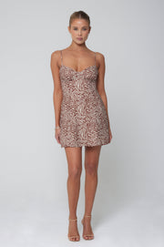 This is an image of Joelle Mini in Dallas - RESA featuring a model wearing the dress