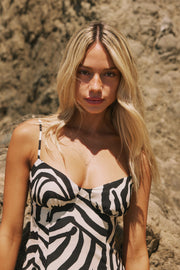 This is an image of Joelle Mini in Tigris - RESA featuring a model wearing the dress