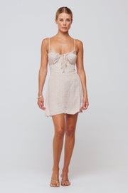 This is an image of Juniper Mini in Tuscany - RESA featuring a model wearing the dress
