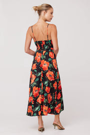 This is an image of Kaitlyn Midi in Poppy - RESA featuring a model wearing the dress