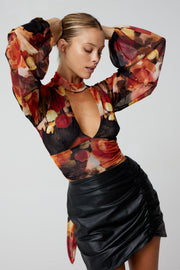 This is an image of Kelsey Top in Muse - RESA featuring a model wearing the dress