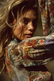 This is an image of Kelsey Top in Shakespeare - RESA featuring a model wearing the dress
