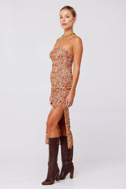 This is an image of Kiele Mesh Dress in Fleetwood - RESA featuring a model wearing the dress