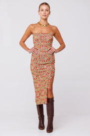 This is an image of Kiele Mesh Dress in Fleetwood - RESA featuring a model wearing the dress