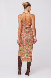 This is an image of Kiele Mesh Dress in Fleetwood - RESA featuring a model wearing the dress
