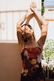 This is an image of Kiele Mesh Dress in Muse - RESA featuring a model wearing the dress
