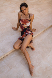 This is an image of Kiele Mesh Dress in Muse - RESA featuring a model wearing the dress