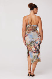 This is an image of Kiele Mesh Dress in Shakespeare - RESA featuring a model wearing the dress