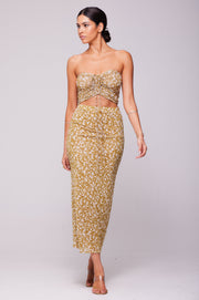 This is an image of Kirra Top in Fava - RESA featuring a model wearing the dress