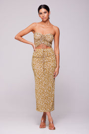This is an image of Kirra Top in Fava - RESA featuring a model wearing the dress