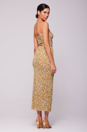 This is an image of Kirra Top in Fava - RESA featuring a model wearing the dress