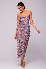 This is an image of Kristina Midi in Bloom - RESA featuring a model wearing the dress
