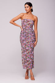 This is an image of Kristina Midi in Bloom - RESA featuring a model wearing the dress