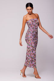 This is an image of Kristina Midi in Bloom - RESA featuring a model wearing the dress