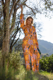 This is an image of Lenny Jumpsuit in Doheny - RESA featuring a model wearing the dress