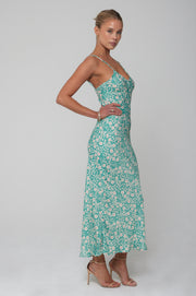 This is an image of Lily Slip in Maldives - RESA featuring a model wearing the dress
