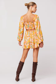 This is an image of Lyla Mini in Seychelles - RESA featuring a model wearing the dress