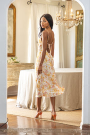 This is an image of Madison Slip in Gardenia - RESA featuring a model wearing the dress