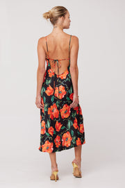 This is an image of Madison Slip in Poppy - RESA featuring a model wearing the dress