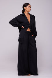 This is an image of Miley Set in Black - RESA featuring a model wearing the dress