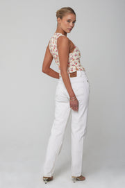 This is an image of Noah Vest in Fawn - RESA featuring a model wearing the dress
