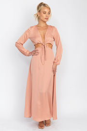 This is an image of Noelle Maxi - RESA featuring a model wearing the dress