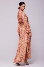 This is an image of Noelle Maxi in Zion - RESA featuring a model wearing the dress