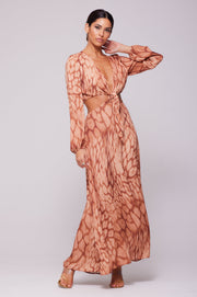 This is an image of Noelle Maxi in Zion - RESA featuring a model wearing the dress