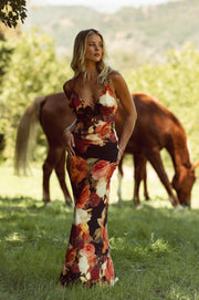 This is an image of Penelope Maxi in Muse - RESA featuring a model wearing the dress