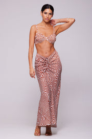This is an image of Pepper Bra Top in Coconut - RESA featuring a model wearing the dress