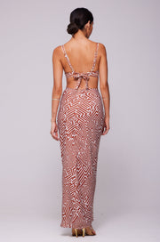 This is an image of Pepper Bra Top in Coconut - RESA featuring a model wearing the dress