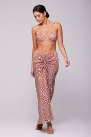 This is an image of Pepper Bra Top in Coconut - RESA featuring a model wearing the dress