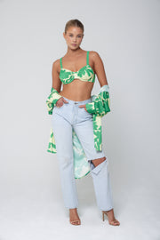 This is an image of Pepper Bra Top in Rico - RESA featuring a model wearing the dress