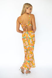 This is an image of Pepper Bra Top in Seychelles - RESA featuring a model wearing the dress