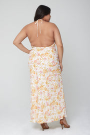 This is an image of Pfeiffer Dress in Gardenia - RESA featuring a model wearing the dress