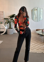 This is an image of Presley Bodysuit in Poppy - RESA featuring a model wearing the dress