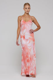 This is an image of Rose Maxi in Cosmo - RESA featuring a model wearing the dress