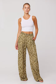 This is an image of Sasha Trouser in Link - RESA featuring a model wearing the dress