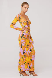 This is an image of Simone Dress in Doheny - RESA featuring a model wearing the dress