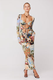 This is an image of Simone Dress in Shakespeare - RESA featuring a model wearing the dress